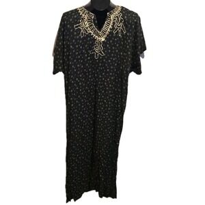 Al-Karnak Embroidered Traditional Jordan Bedouin Kaftan Caftan Dress‎ Vintage